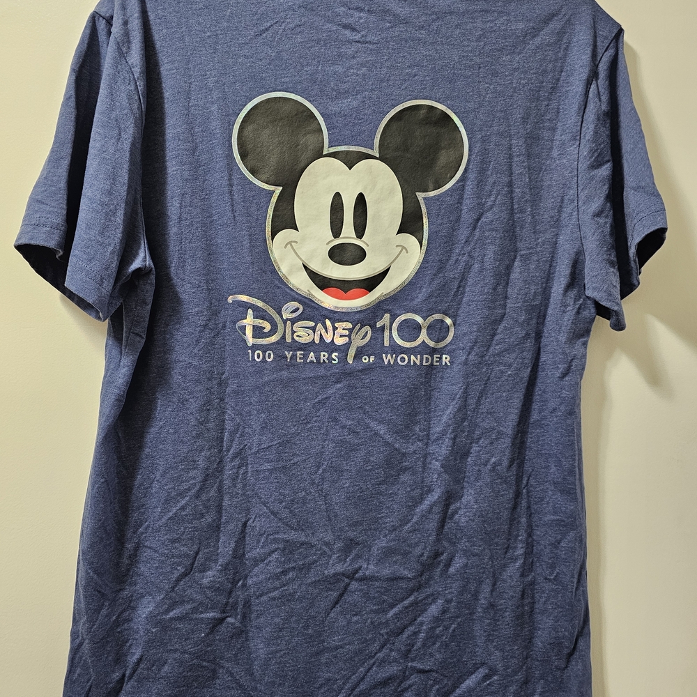 Men's Disney 100 Years Of Wonder Double Sided Graphic T-Shirt. Size M.
